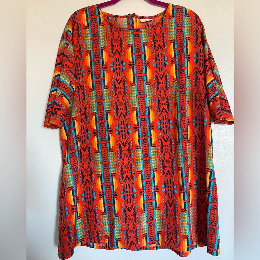 NOISY MAY multicolored loose shift mini dress.